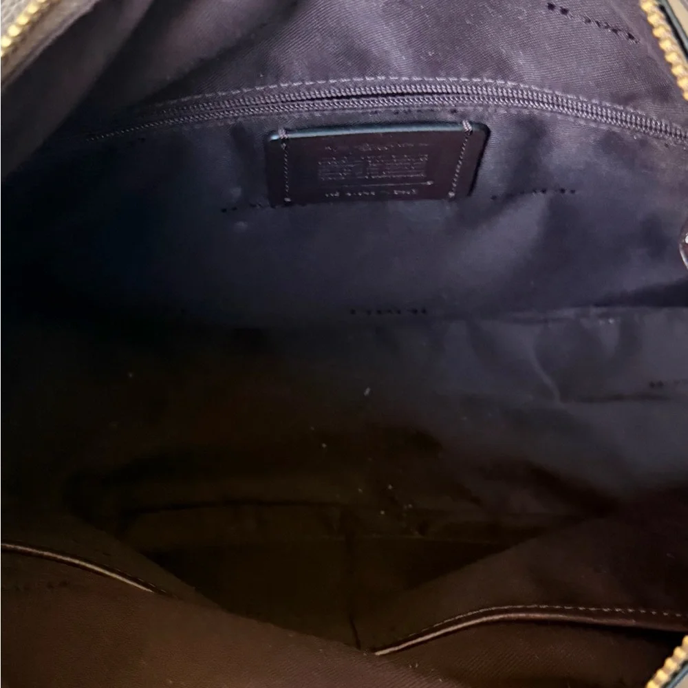 Coach Sutton Hobo Bag Polished Pebble Leather Scallop Rivets Crossbody Style7643 - Picture 14 of 15